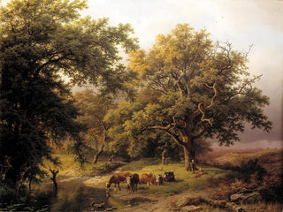 Stream at the Edge of the Woods - Barend Cornelis Koekkoek — artwork view