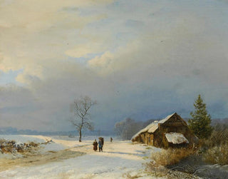 Dutch Winter Painting in the Gooi - Barend Cornelis Koekkoek — artwork view