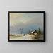 Dutch Winter Painting in the Gooi - Barend Cornelis Koekkoek — framed artwork on a wall
