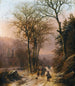 Characters on a winter road - Barend Cornelis Koekkoek — artwork view