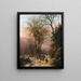 Characters on a winter road - Barend Cornelis Koekkoek — framed artwork on a wall