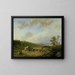Landscape with a Threatening Rainstorm - Barend Cornelis Koekkoek — framed artwork on a wall