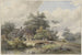 Landscape with Stone Bridge near a House - Barend Cornelis Koekkoek — artwork view