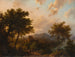 Sunset on the Rhine - Barend Cornelis Koekkoek — artwork view