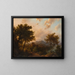 Sunset on the Rhine - Barend Cornelis Koekkoek — framed artwork on a wall
