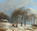 Winter Landscape Painting - Barend Cornelis Koekkoek — artwork view