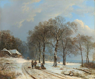 Winter Landscape Painting - Barend Cornelis Koekkoek — artwork view