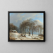 Winter Landscape Painting - Barend Cornelis Koekkoek — framed artwork on a wall