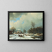 Winter Scene - Barend Cornelis Koekkoek — framed artwork on a wall