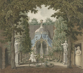 Scene of a theater in an urban garden - Barend Hendrik Thier — artwork view