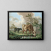Two cows near a pond - Barend Hendrik Thier — framed artwork on a wall