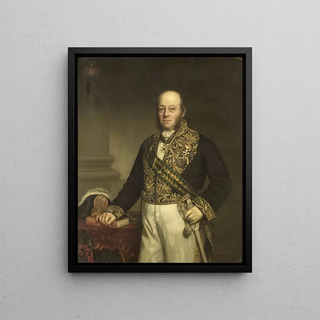 Ludolph Anne Jan Wilt Baron Sloet van de Beele 1806-90 Governor General 1861-66 - Barend Leonardus Hendriks — framed artwork on a wall