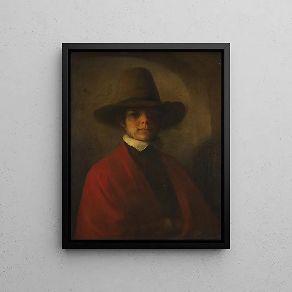 Self-portrait - Barent Fabritius — framed artwork on a wall