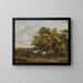 Scene of a village with many figures, horses, and chickens - Barent Gael — framed artwork on a wall