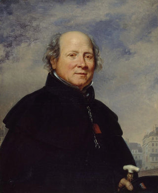 Portrait Painting of Edme Champion aka the man with the small blue coat 1764-1852 philanthropist - Baron Charles de Steuben — artwork view