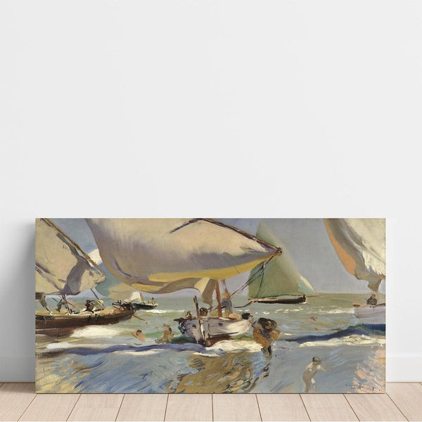 Reproduction of the painting Beach Boats - Joaquín Sorolla
