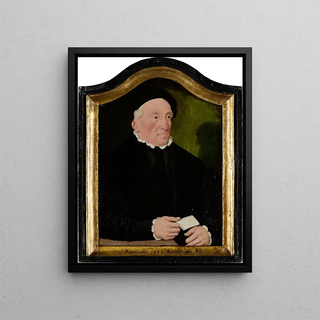 Portrait of Mayor Nakademus - Barthel Bruyn the Younger — framed artwork on a wall