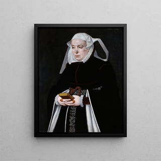 Portrait of a Woman - Barthel Bruyn the Younger — framed artwork on a wall