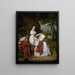 Woman drawing a landscape - Barthélemy Vieillevoye — framed artwork on a wall