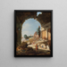 Figures parmi les ruines au bord du Tibre - Bartholomeus Breenbergh — framed artwork on a wall