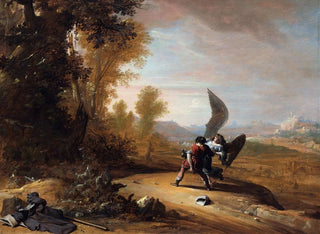 Jacob Wrestling with the Angel - Bartholomeus Breenbergh — artwork view