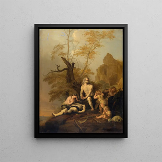 The Death of Abel - Bartholomeus Breenbergh — framed artwork on a wall