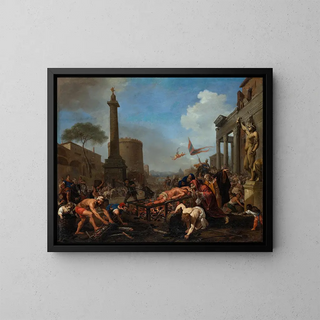 The Martyrdom of Saint Lawrence - Bartholomeus Breenbergh — framed artwork on a wall