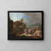 The Preaching of John the Baptist - Bartholomeus Breenbergh — framed artwork on a wall