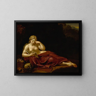 Marie Madeleine en pénitence - Bartholomeus Douven — framed artwork on a wall
