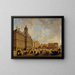 a lively day in front of the Town Hall on Dam Square with the Nieuwe Kerk in the distance, Amsterdam - Bartholomeus Johannes van Hove — framed artwork on a wall