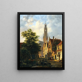 Bartholomeus Johannes van Hove - Bakenesserkerk seen from the Valkestraat Haarlem.webp