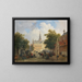 Street scene in Amsterdam - Bartholomeus Johannes van Hove — framed artwork on a wall