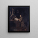 a Hermit in Prayer - Bartholomeus Maton — framed artwork on a wall