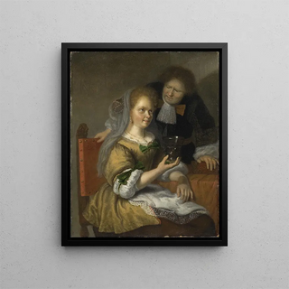 Conversation Piece - Bartholomeus Maton — framed artwork on a wall