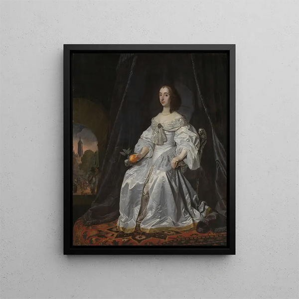 Marie Stuart, Princess of Orange, widow of William II - Bartholomeus van der Helst — framed artwork on a wall