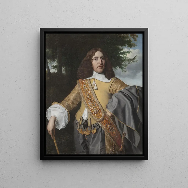 Portrait Painting of Louis De Geer the Younger 1622-1695 - Bartholomeus van der Helst — framed artwork on a wall