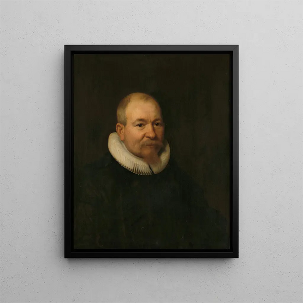 Samuel van Lansbergen (deceased in 1669), preacher demonstrating in Rotterdam - Bartholomeus van der Helst — framed artwork on a wall