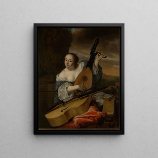 The Musician - Bartholomeus van der Helst — framed artwork on a wall