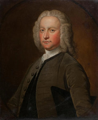 Portrait of a man wearing a lace tie - Bartholomew Dandridge — artwork view