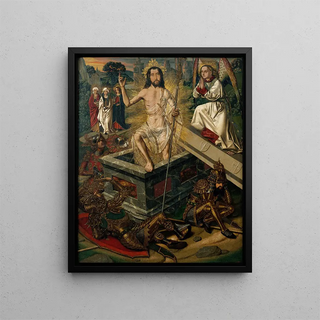 Resurrection Painting - Bartolomé Bermejo — framed artwork on a wall