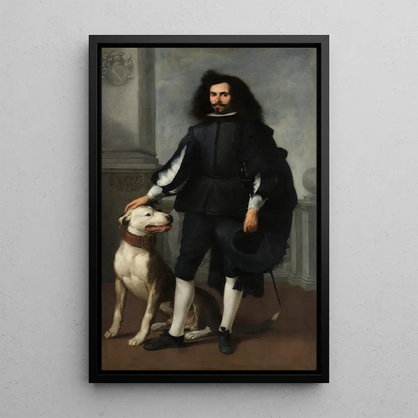 Don Andrés de Andrade y la Cal - Bartolomé Esteban Murillo — framed artwork on a wall