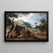 Laban cherchant ses dieux domestiques volés - Bartolomé Esteban Murillo — framed artwork on a wall