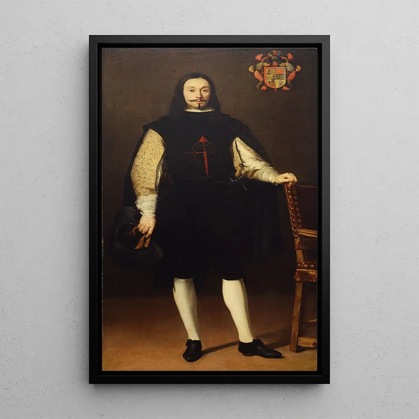 Portrait of Don Diego Felix de Esquivel y Aldama - Bartolomé Esteban Murillo — framed artwork on a wall