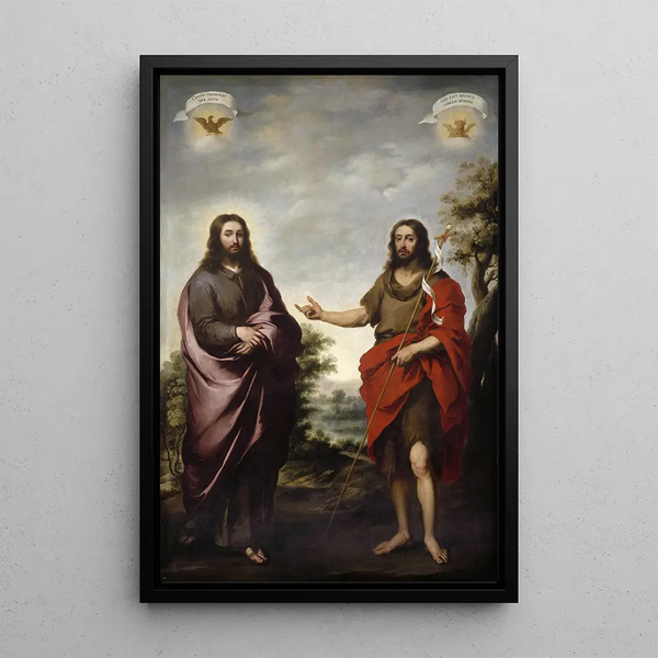 Reproduction of the painting Saint John the Baptist pointing to Christ - Bartolomé Esteban Murillo