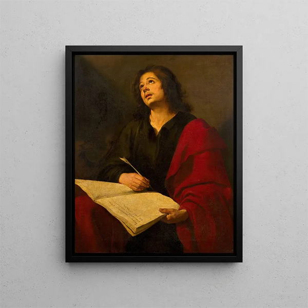 Saint John the Evangelist - Bartolomé Esteban Murillo — framed artwork on a wall