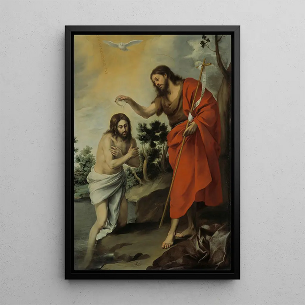Reproduction of the painting The Baptism of Christ - Bartolomé Esteban Murillo