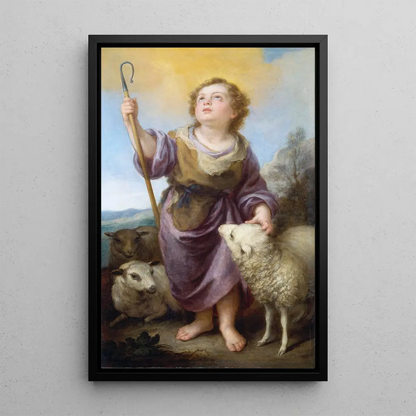 Reproduction of the painting The Good Shepherd - Bartolomé Esteban Murillo