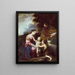 La Sainte Famille avec l'enfant Baptiste - Bartolomé Esteban Murillo — framed artwork on a wall