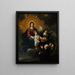 L'Enfant Jésus distributing bread to pilgrims - Bartolomé Esteban Murillo — framed artwork on a wall
