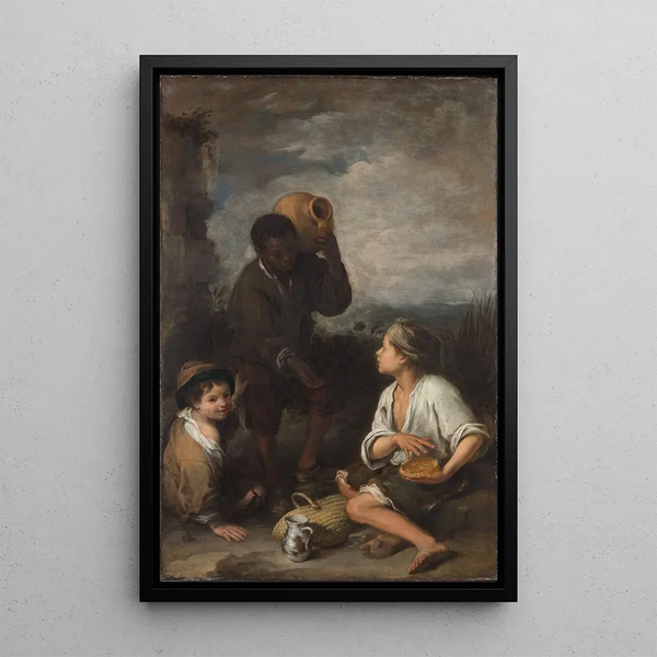 Reproduction of the painting Three Boys - Bartolomé Esteban Murillo